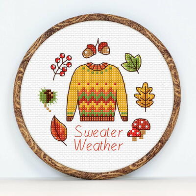 Sweater Weather Cross Stitch Design