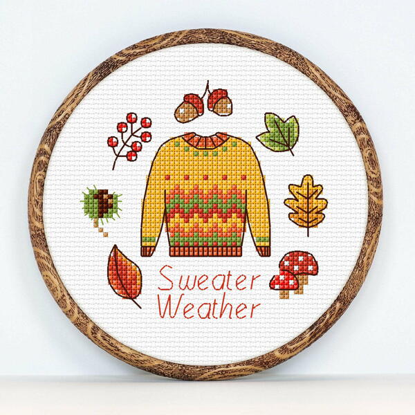 Sweater Weather Cross Stitch Design