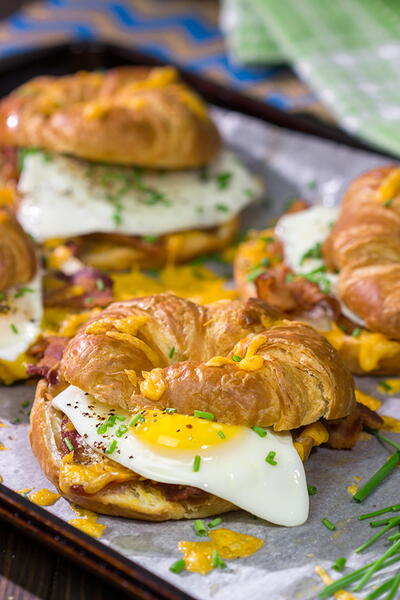 Bacon And Egg Croissants