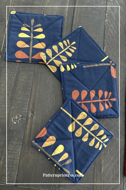 Easy Beginner Quilted Coaster Pattern