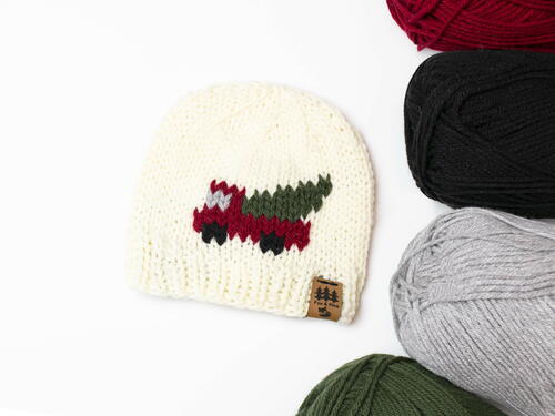 Christmas Tree Farm Red Truck Hat Beanie