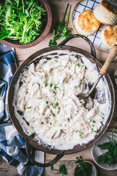 Creamed Chicken And Biscuits