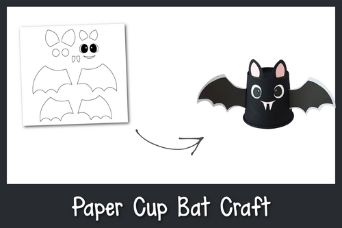 Paper Cup Bat Craft