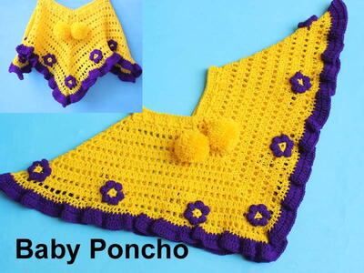 Baby Crochet Poncho Pattern Super Easy