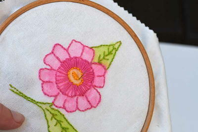 Watercolour Embroidery Flower