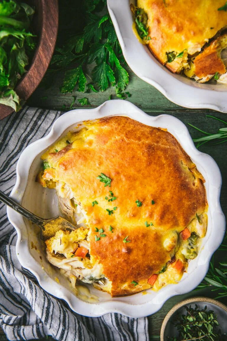 Down-Home Bisquick Chicken Pot Pie | AllFreeCasseroleRecipes.com
