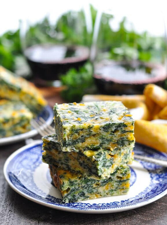 Easy Cheesy Spinach Squares | AllFreeCasseroleRecipes.com