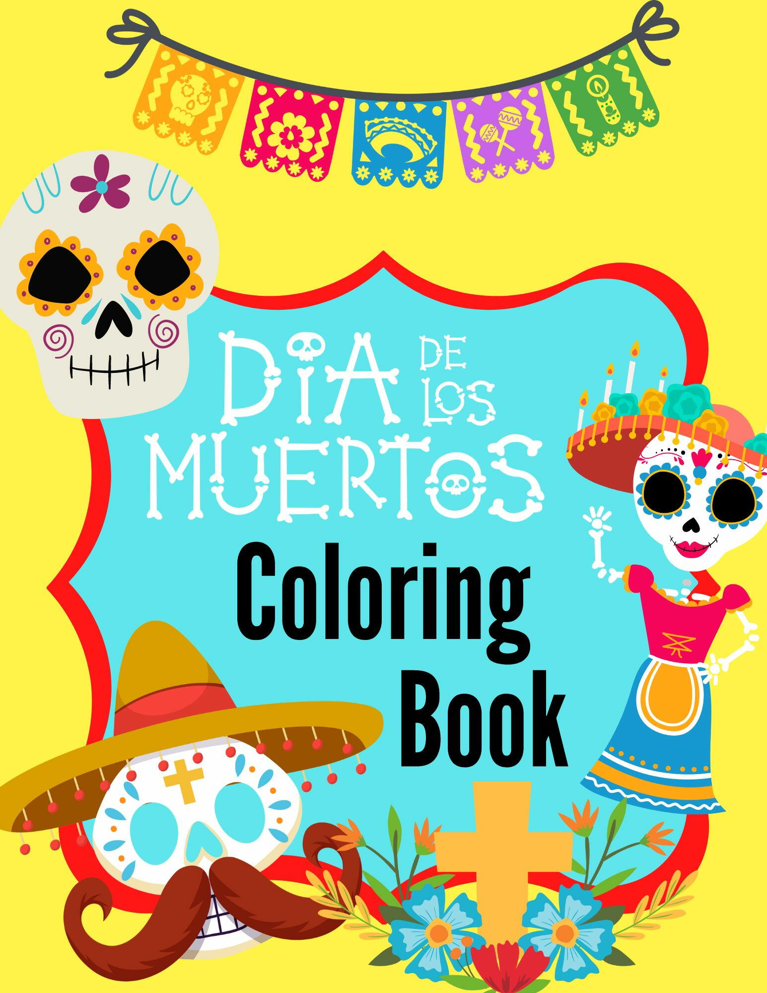 Dia De Los Muertos Coloring Book | AllFreePaperCrafts.com