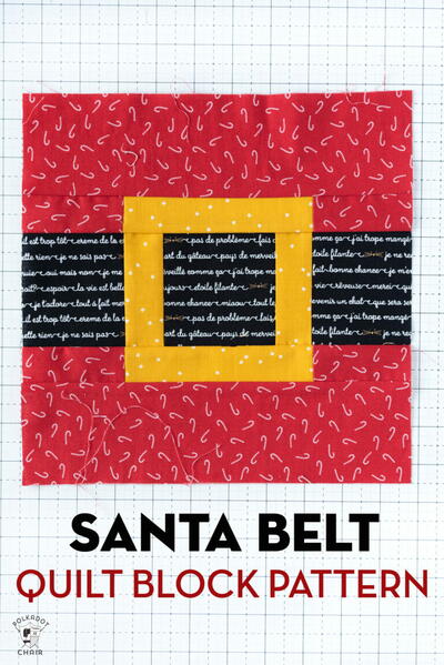 Santa's Belt Quilt Block Pattern