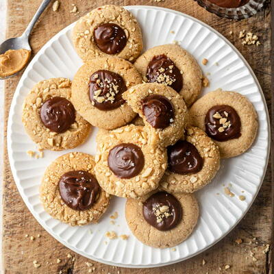 Peanut Butter Thumbprint Cookies