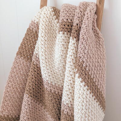 Striped Crochet Blanket