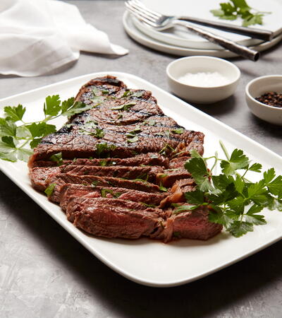 Grilled London Broil with Honey Glaze
