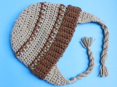 Crochet Baby Ear Flap Hat/ New Ribbing Hat Super Easy Explain All Sizes