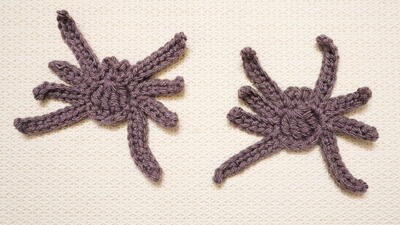 Easy Crochet Spider Applique Halloween Pattern 