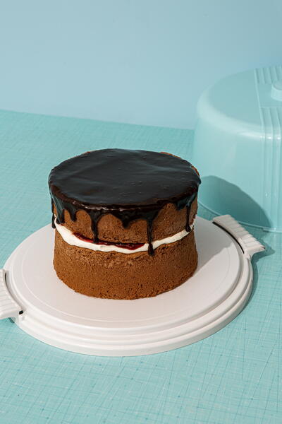 Elva’s Blow-Away Chocolate Sponge Cake with Whipped Cream, Ganache and Raspberry Jam