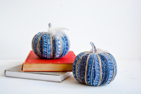 Denim Pumpkin Craft