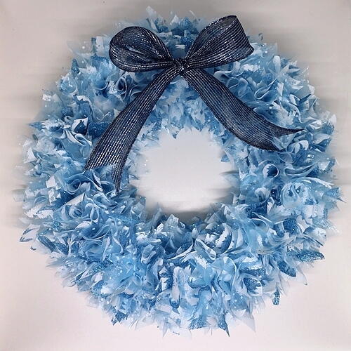 Icy Blue Winter Wreath