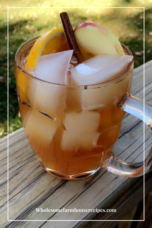 Apple Cider Maple Bourbon Old Fashioned Cocktail