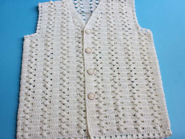 Beautiful Crochet Buttoned Ladies Cardigan Sweater