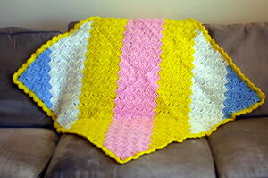 Corner To Corner Triple Crochet Baby Blanket