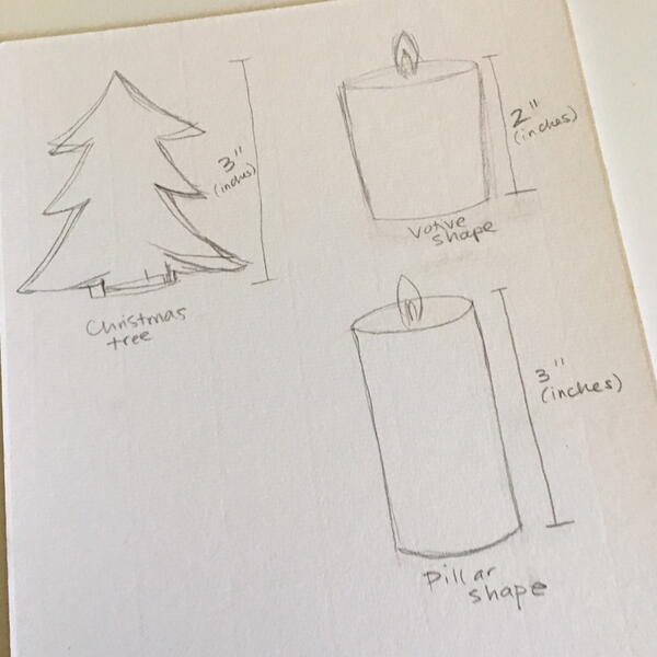 Image shows step 2 for making the Scandinavian Christmas Garland.