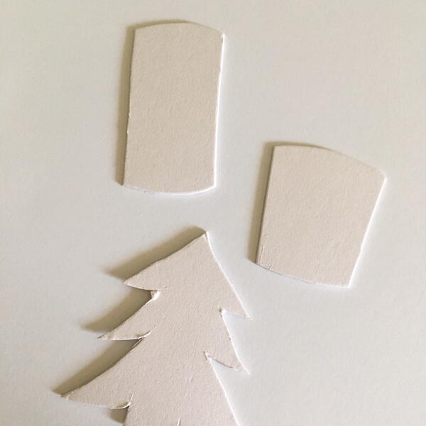 Image shows step 2 for making the Scandinavian Christmas Garland.