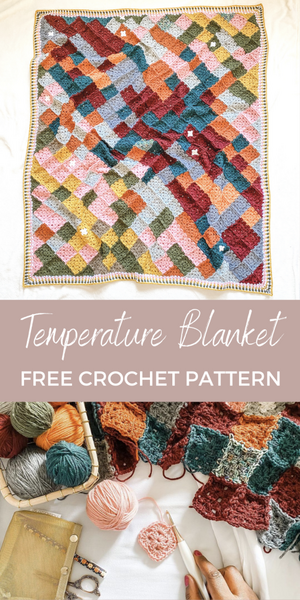 Free Crochet Granny Square Temperature Blanket Pattern