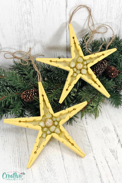 Clothespin Star Ornaments