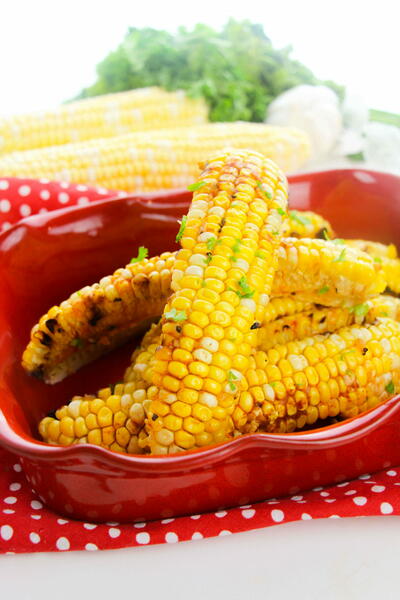 Corn Ribs With Garlic Butter