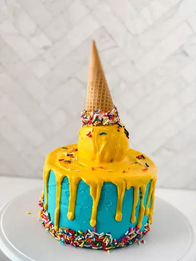 Diy Dripping Ice Cream Cone Cake 