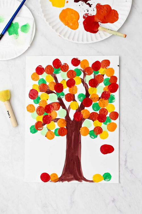 Easy Painted Fall Tree