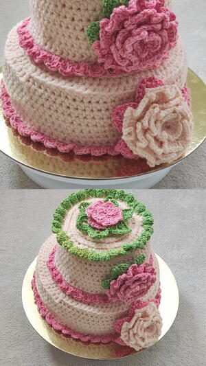 Crochet Birthday And Wedding Cake