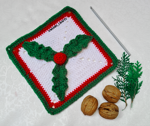 Christmas Cherry Granny Square