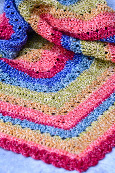 Lyla Easy Crochet Triangle Shawl