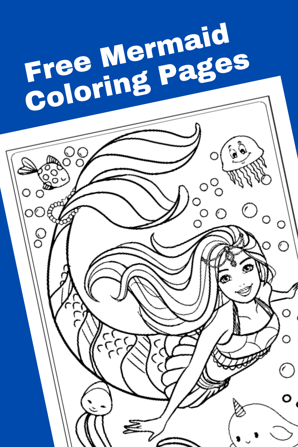 Free Printable Mermaid Coloring Pages | DIYIdeaCenter.com