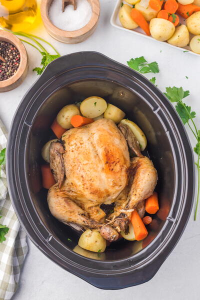 Slow Cooker Whole Chicken