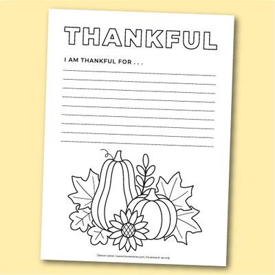 Printable Gratitude Coloring Page