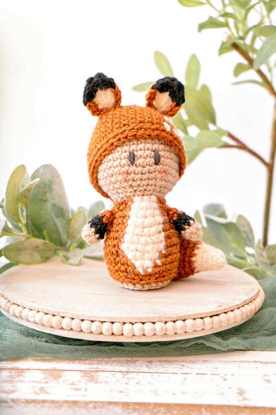 Woodland Crochet Fox Amigurumi Doll