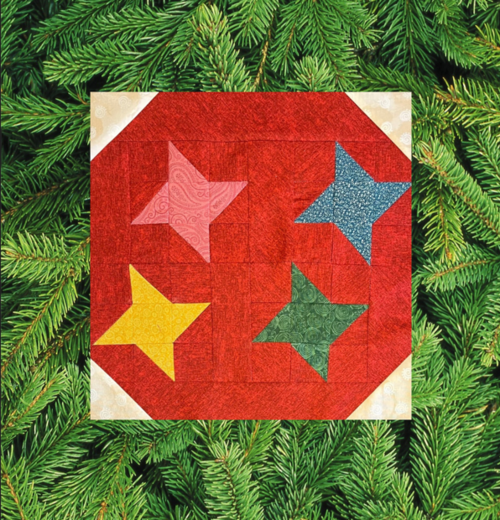 Christmas Ornament Block With Friendship Stars