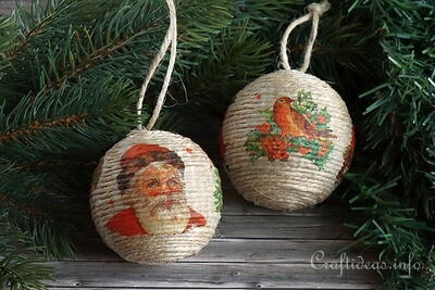 Vintage-style Christmas Ornaments