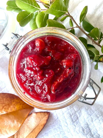Cranberry Chutney | Cranberry Sauce With Indian Spices