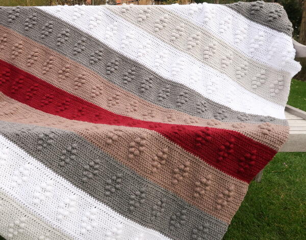 Amity Easy Striped Blanket Crochet Pattern