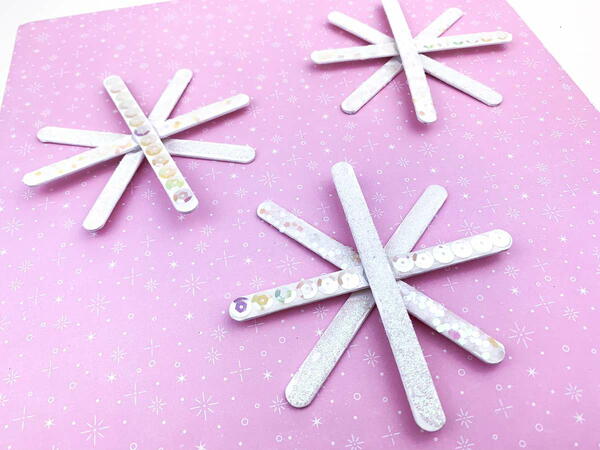 Shiny And Sparkly Snowflake Craft