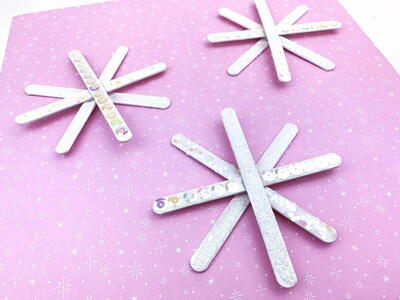 Shiny And Sparkly Snowflake Craft