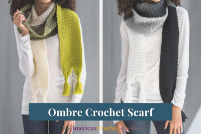 Ombre Crochet Scarf: Easy Stitch Pattern 