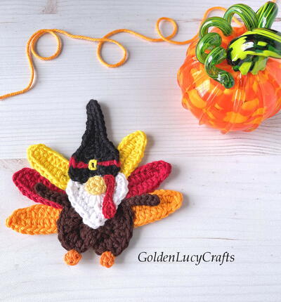 Crochet Thanksgiving Turkey Gnome