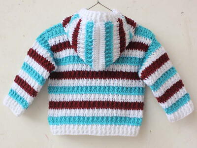 Latest Pattern Baby Crochet Hoodie Jacket