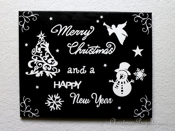 Faux Chalkboard Christmas Sign