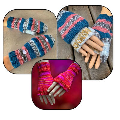 How To Knit Convertible Flip Mitts And Fingerless Gloves