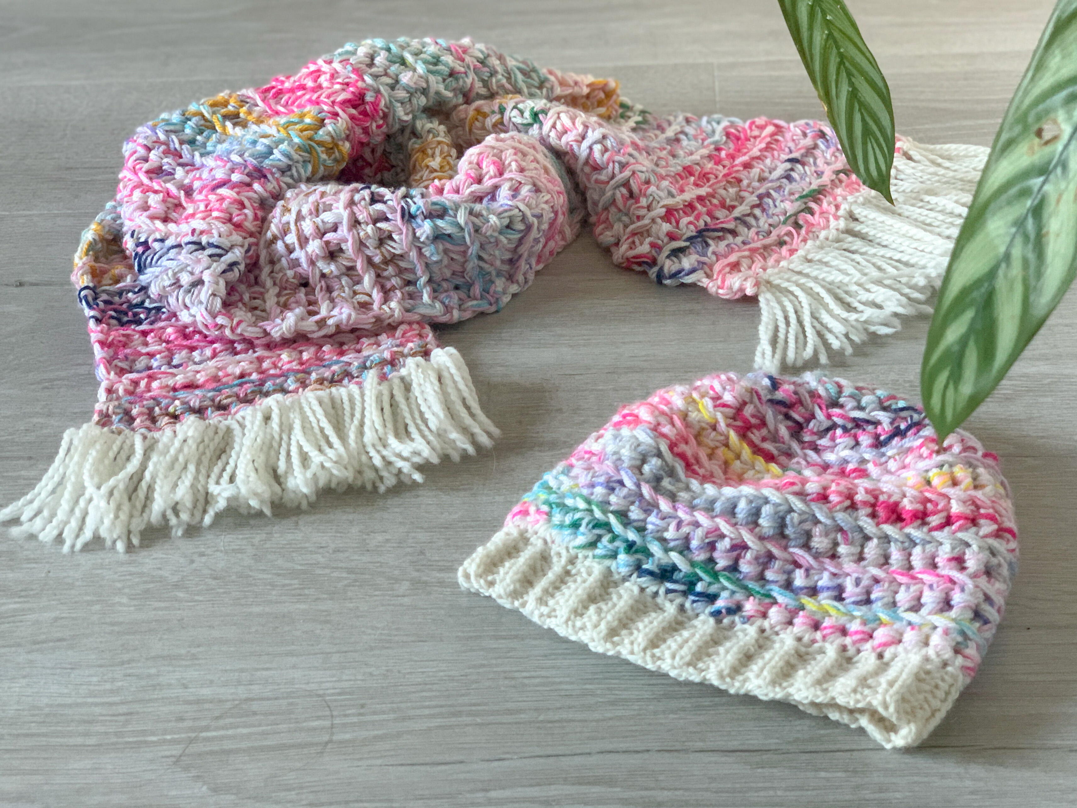 Stashbusting Chunky Hat And Scarf | AllFreeCrochet.com
